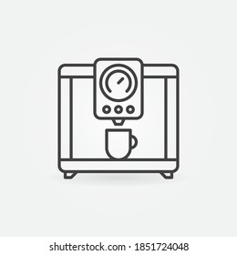 Coffee Machine linear vector concept icon or logo element