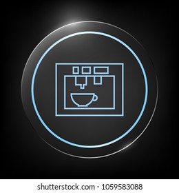 Coffee machine, coffee maker linear icon