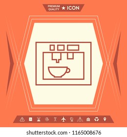 Coffee machine, coffee maker linear icon