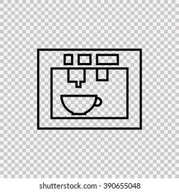 Coffee machine, coffee maker linear icon.