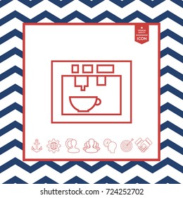 Coffee machine, coffee maker linear icon