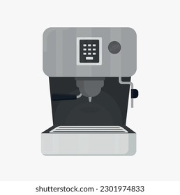 Coffee machine coffee with milk ground coffee vector illustration