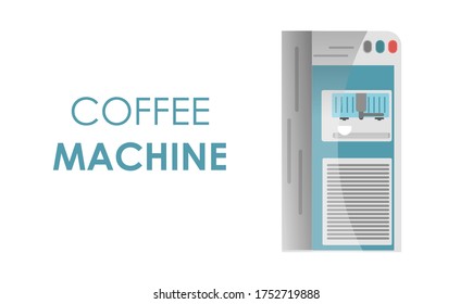 Kaffeemaschine, moderne Flachgrafik