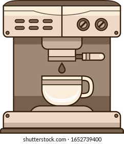 Coffee machine on a white background