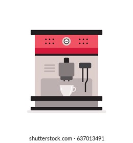 Coffee machine on white background