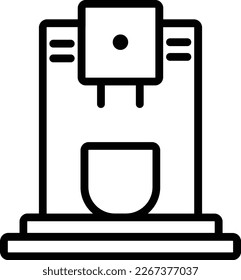 Coffee machine Outline Icon Black