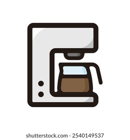 Coffee machine outline icon for graphic design, apps and websites