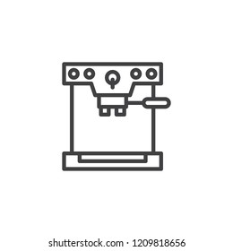 Coffee machine outline icon. linear style sign for mobile concept and web design. coffee maker simple line vector icon. Symbol, logo illustration. Pixel perfect vector graphics