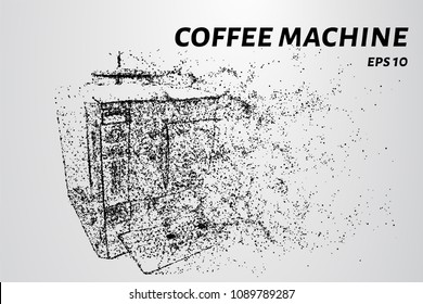 Coffee machine from the particles. Coffee machine part separates the wind.