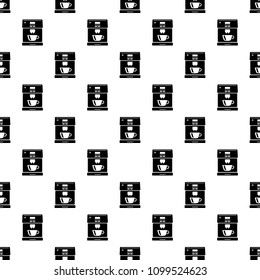 Coffee machine pattern vector seamless repeating for any web design