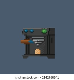 coffee machine in pixel style