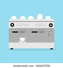Coffee machine for coffee shop flat