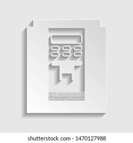 Coffee machine sign. Paper style icon. Illustration.