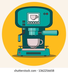 coffee machine vector