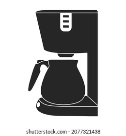 Icono negro vectorial de máquina de café.Icono negro de ilustración aislado espresso de creador de iconos. Máquina de café de ilustración vectorial sobre fondo blanco.