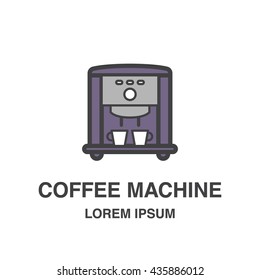 Coffee machine vector design element.