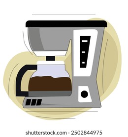 coffee machine. vector drip Coffee makers with glass