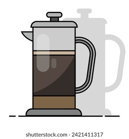 coffee machine vector flat design