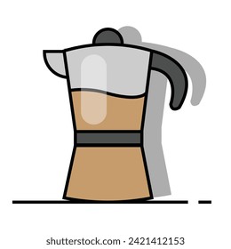 coffee machine vector flat design