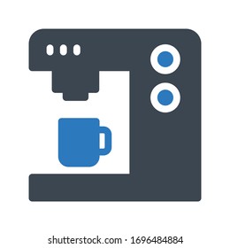icono de color de glifo vector de máquina de café 