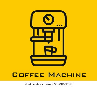 Coffee machine vector icon