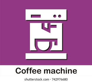 Coffee machine vector icon