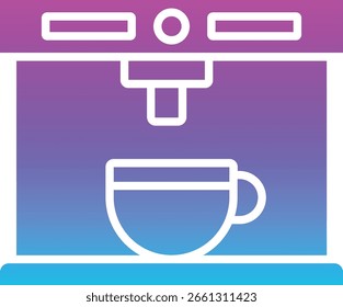 Ícone vetorial da Máquina de Café. Pode ser usado para impressão, aplicativos móveis e da Web.