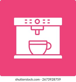Icono de Vector de la máquina de café. Se puede utilizar para aplicaciones de impresión, móviles y de Web.