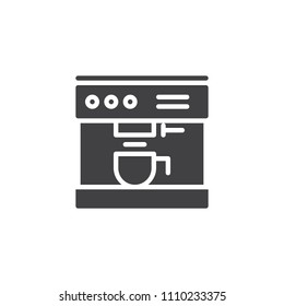 Coffee machine vector icon. filled flat sign for mobile concept and web design. coffee maker simple solid icon. Symbol, logo illustration. Pixel perfect vector graphics