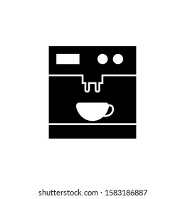 Coffee machine vector icon. Filled flat sign for mobile concept and web design. Coffee machine glyph icon. Symbol, logo illustration. Vector graphics