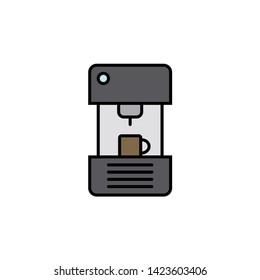 Coffee machine vector icon sign symbol