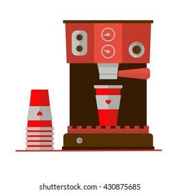 Coffee machine vector illustration