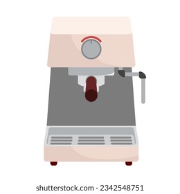 Coffee machine vector illustration. Cartoon isolated automatic coffee maker for cafe, office or home use, professional household appliance to brew hot aromatic natural drink from beans for breakfast