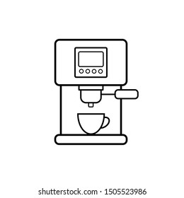 Coffee Machine Vector Line Minimal Icon