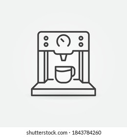 Coffee Machine vector thin line concept icon or design element
