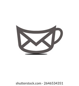 Coffee mail logo design template