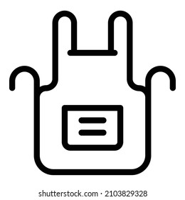 Coffee maker apron icon. Outline coffee maker apron vector icon for web design isolated on white background