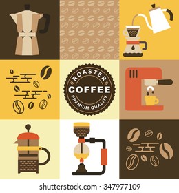 Coffee Maker Background Vector Illustration