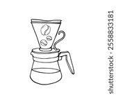 A coffee maker with a coffee bean on top