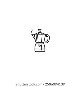 Coffee maker black icon on white background 