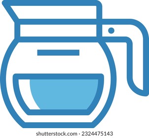 Coffee Maker Blue Icon - Single Icon, Vector