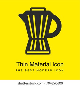 Coffee maker bright yellow material minimal icon or logo design