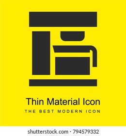Coffee maker bright yellow material minimal icon or logo design