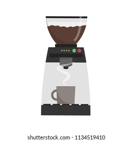 Coffee maker cartoon. free space for text. wallpaper. background.