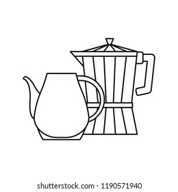 coffee maker and ceramic pitcher banner