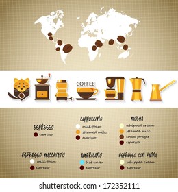 Coffee Maker, Civet Coffee Kopi Luwak, infographic coffee icon