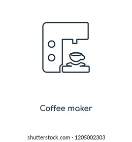 Coffee maker concept line icon. Linear Coffee maker concept outline symbol design. This simple element illustration can be used for web and mobile UI/UX.