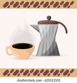 coffee maker and cup aroma