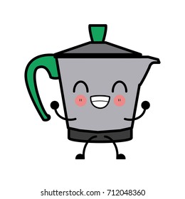 coffee maker cup kawaii cartoon