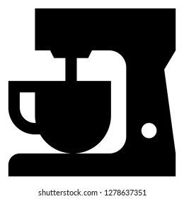 Coffee Maker With Cup Vector Icon